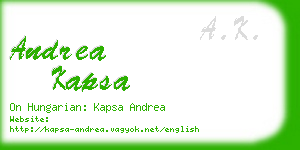 andrea kapsa business card